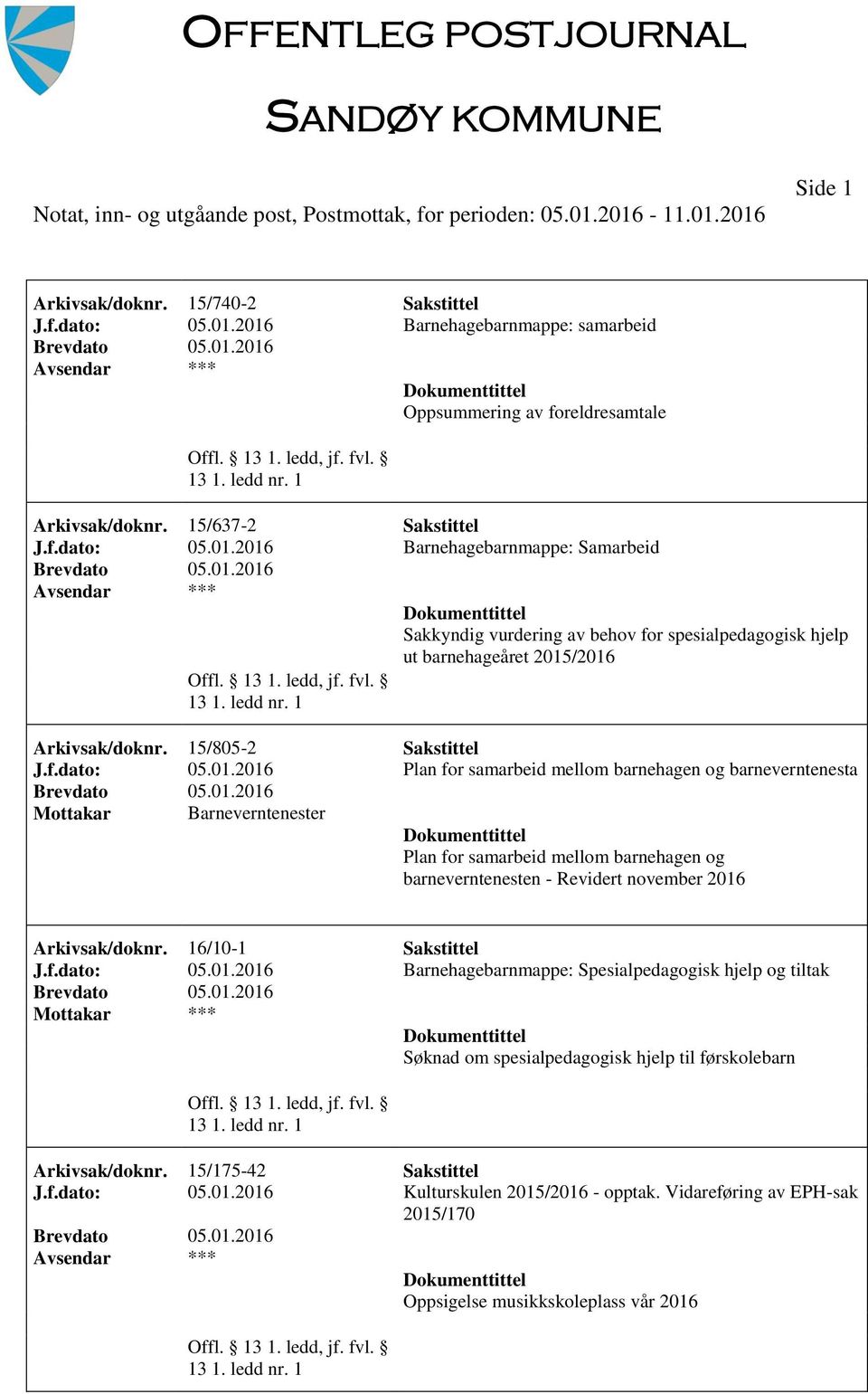 2016 Plan for samarbeid mellom barnehagen og barneverntenesta Barneverntenester Plan for samarbeid mellom barnehagen og barneverntenesten - Revidert november 2016 Arkivsak/doknr. 16/10-1 Sakstittel J.