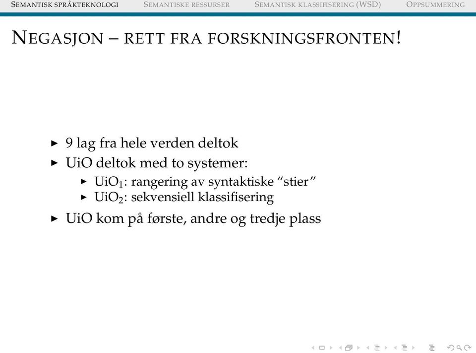 systemer: UiO1 : rangering av syntaktiske stier