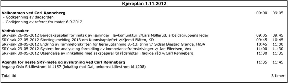 05 - Godkjenning av dagsorden - Godkjenning av referat fra møtet 6.9.