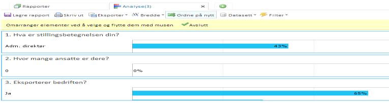 Endre layout i analysevinduet 1.