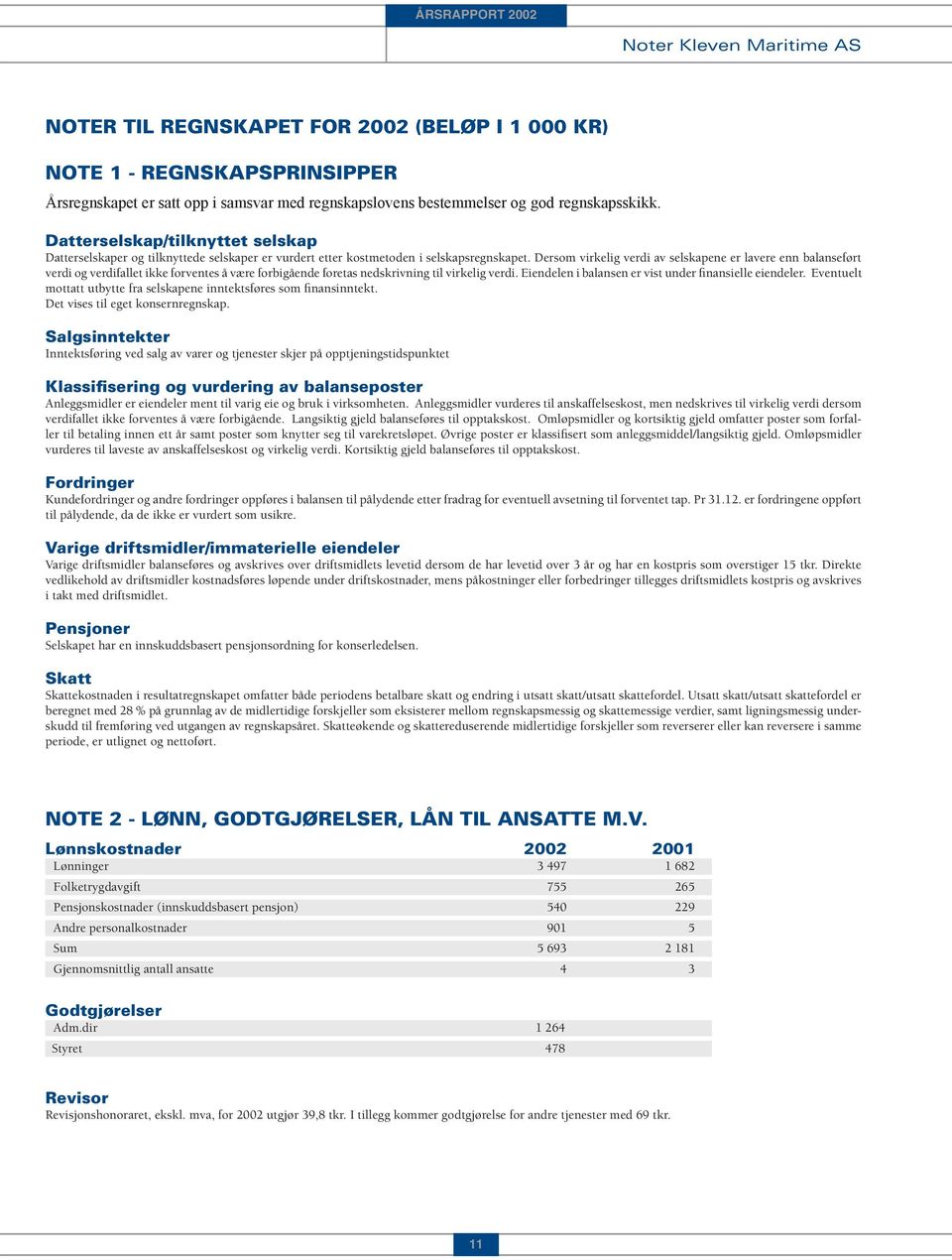 Datterselskap/tilknyttet selskap Datterselskaper og tilknyttede selskaper er vurdert etter kostmetoden i selskapsregnskapet.