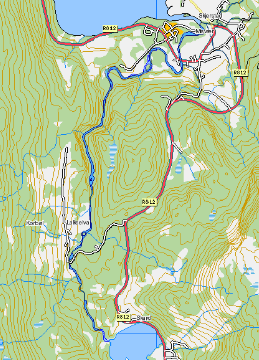 Måloppnåelse (%) Ferskvannsbiologen Rapport 215-5 4.12 Valneselva (Lakselva-Valnes) Elva ble svømt 7/1 av to tellere (Øyvind K-Hanssen og Vemund Gjertsen). Sikten var 8-9 m.