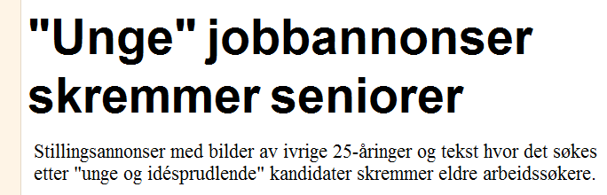 Har dere lest noen liknende «unge» jobbannonser?