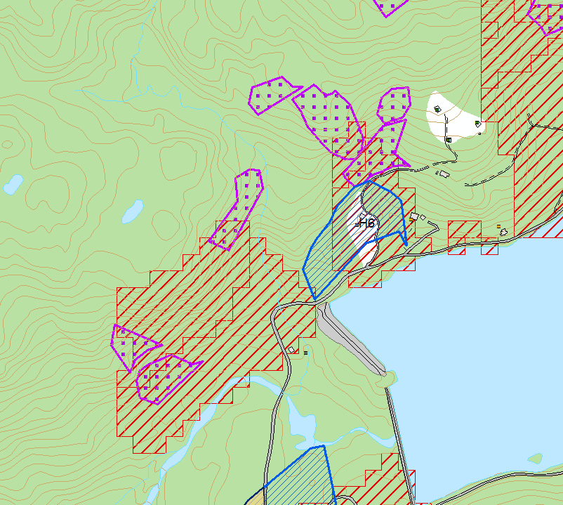 Område, Gnr/bnr: Breivatn,/Valoset, 25/2 Område nr: H 6 Bakgrunn: Ønskjer å regulere området ved støyl til hytter Tiltak: