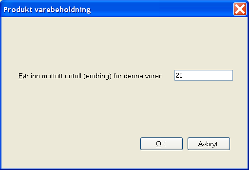 NB! Vil du angre endringene dine FØR du har trykket lagre trykker du bare på et annet produkt i listen til venstre. Etter at du har lagret kan du ikke angre!