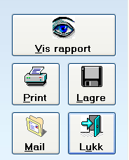 Du kan sende rapporten med Epost ved å velge fra menyen: Fil Legg ved i epost. Klikk bare på Legg ved dersom du har et epost-program (MS Outlook), eller velg alternativt «Bruk Adobe SendNow Online».