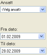 Salg pr ansatt Denne rapporten gir en spesifisert liste over de salg den enkelte ansatte har gjort i en periode. Utvalg Tabellen kan skrives ut for en enkelt ansatt.