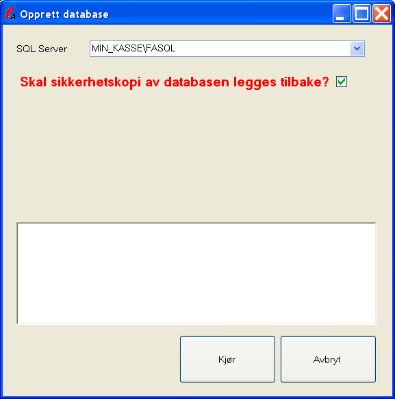 Skal du legge tilbake en sikkerhetskopi for eksempel etter at det har oppstått en eller annen feil i databasen, er dette en enkel sak å gjøre: I oppstartsmenyen din på Start-knappen til MS Windows