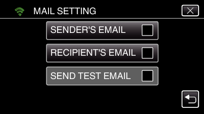 Bruke Wi-Fi Angi senderens e-postadresse Angir adressen som skal brukes til å sende e-poster på kameraet NB!