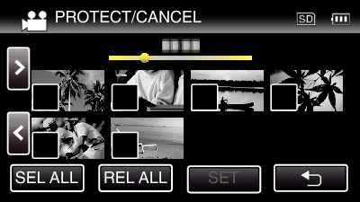 Redigering Beskytte filer Unngå at viktige videoer/stillbilder blir slettet ved et uhell ved å beskytte dem Beskytte/oppheve beskyttelse av filen som vises (A s 70) Beskytte/oppheve beskyttelse av