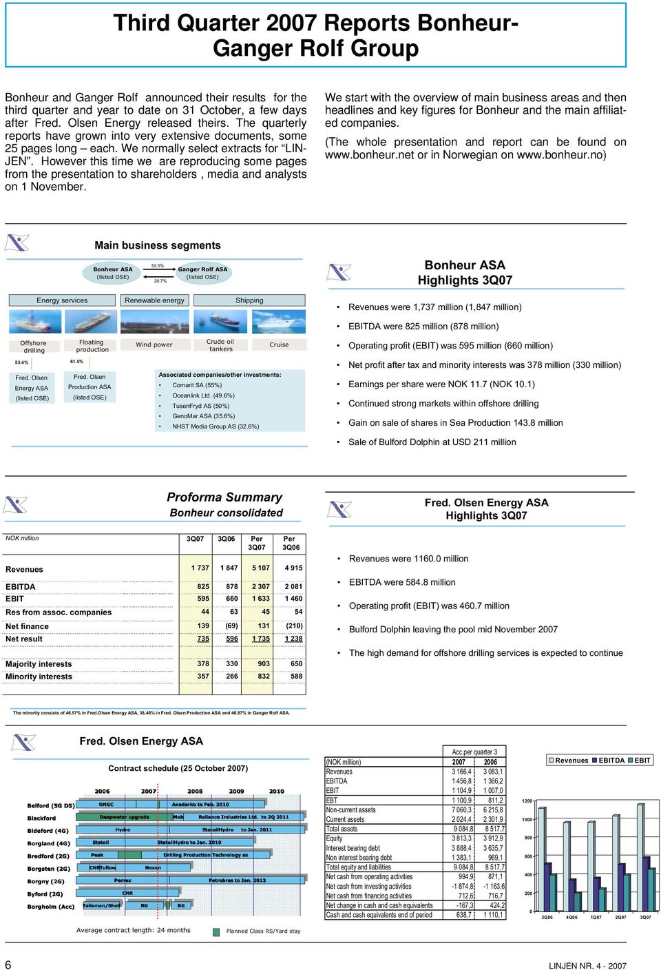 However this time we are reproducing some pages from the presentation to shareholders, media and analysts on 1 November.