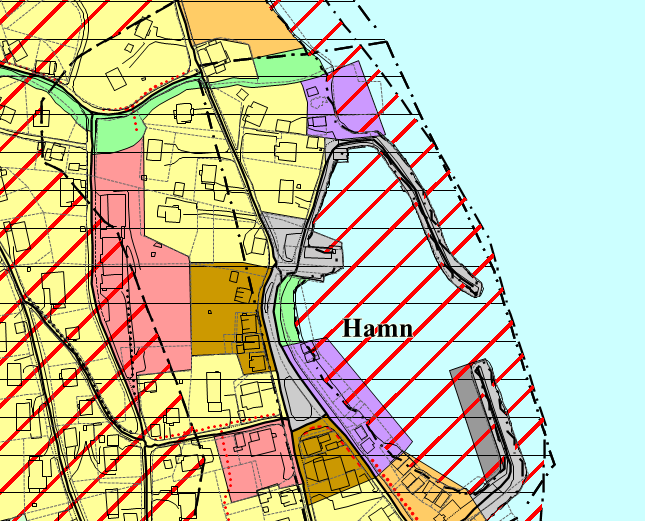 4 Planstatus 4.1 Overordna planer Utsnitt av gjeldande kommuneplan sin arealdel med forslag til planområde. Kjelde: sunnmørskart.