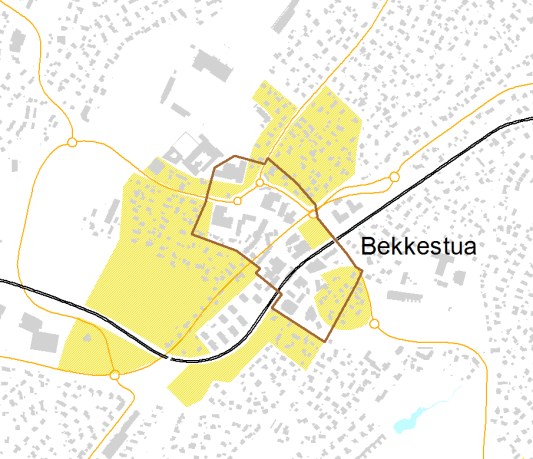 Bekkestua Ny boligutvikling i hovedsak gjennom transformasjon av småhusbebyggelse og parkeringsarealer, samt noen åpne områder (Bekkestumyra).