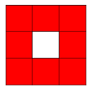 Oppgåve 9 (5 poeng) Figur 1 Figur 2 Figur 3 Tenk deg at du skal lage figurar av raude og kvite kvadrat som vist ovanfor. a) Skriv av tabellen nedanfor, og fyll han ut.