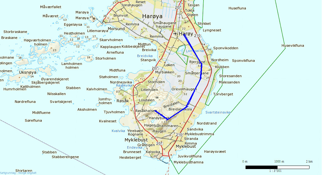 Harøyburet del III Oversikt av søre delen av Harøya, Sandøy