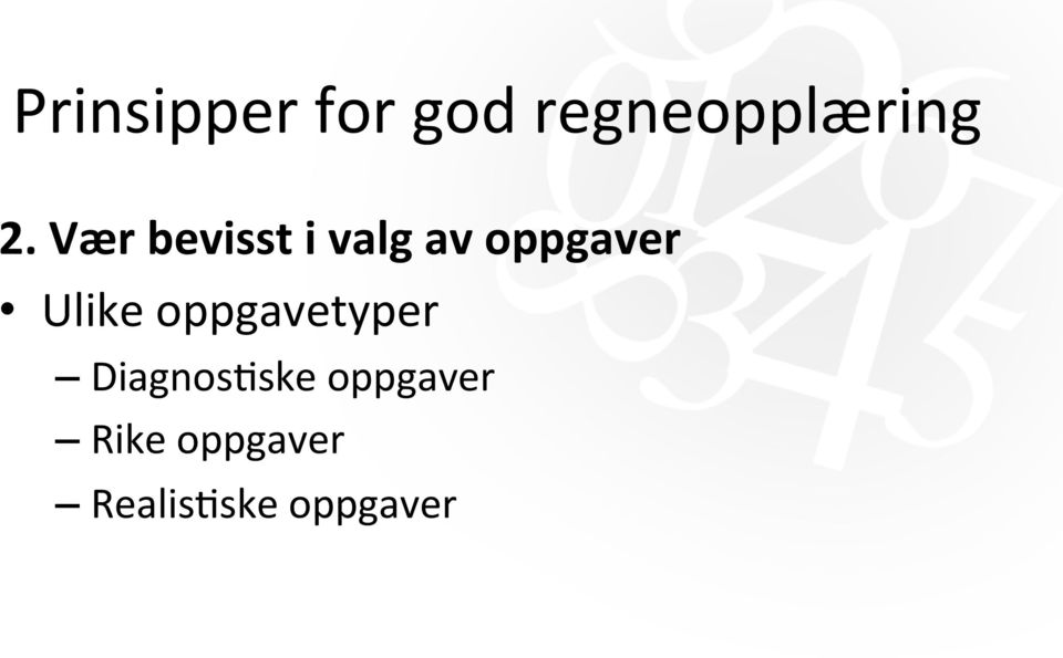 oppgavetyper Diagnos5ske