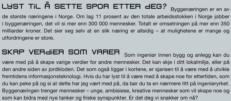 Det sier seg selv at en slik næring er allsidig at mulighetene er mange og utfordringene er store.