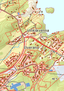 Øverst til venstre; Bolgaelva, og til høyre Litlevatnselva, begge i Kristiansund kommune.