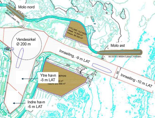 5.2.1 Breddeøkning En utvidelse av havneområdet har en positiv effekt for alle fartøy, særlig for større fartøy.