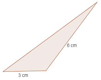 Finn arealet av trekanten under Aud: Vi kan ikke finne arealet når vi ikke vet den siste sidekanten.