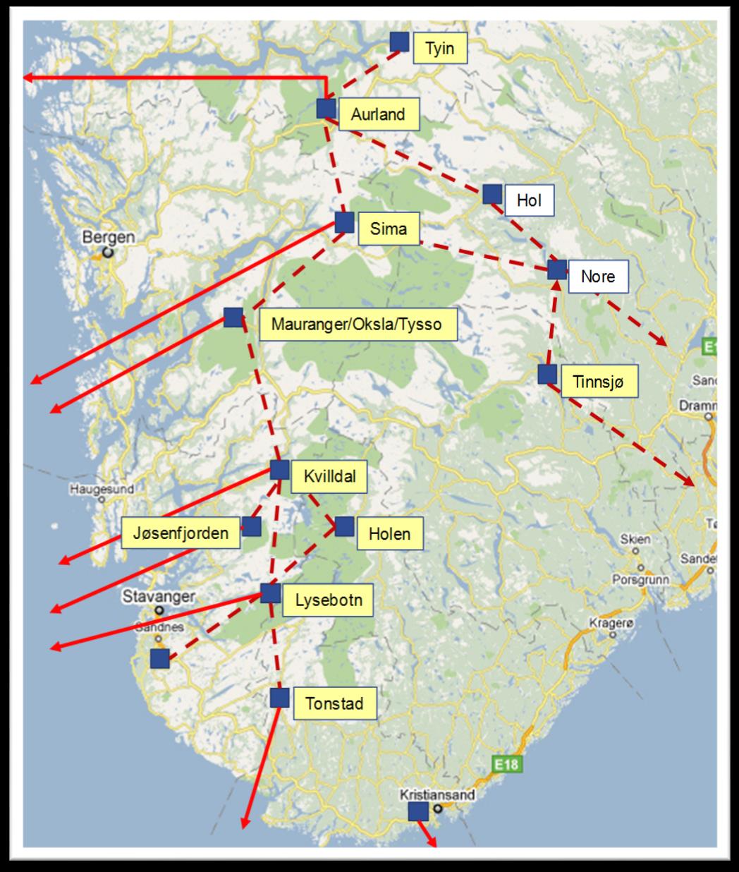 CEDREN Case Study 2030 Utvidelse eksisterende prosjekter NB: Ingen nye