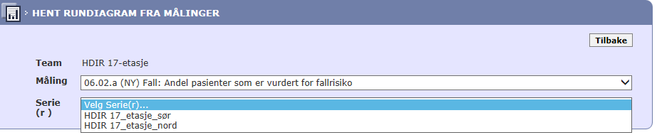 Fastsette en baseline Trykk på «HENT RUNDIAGRAM FRA MÅLINGER» under «Rapporter» på hjemmesiden til