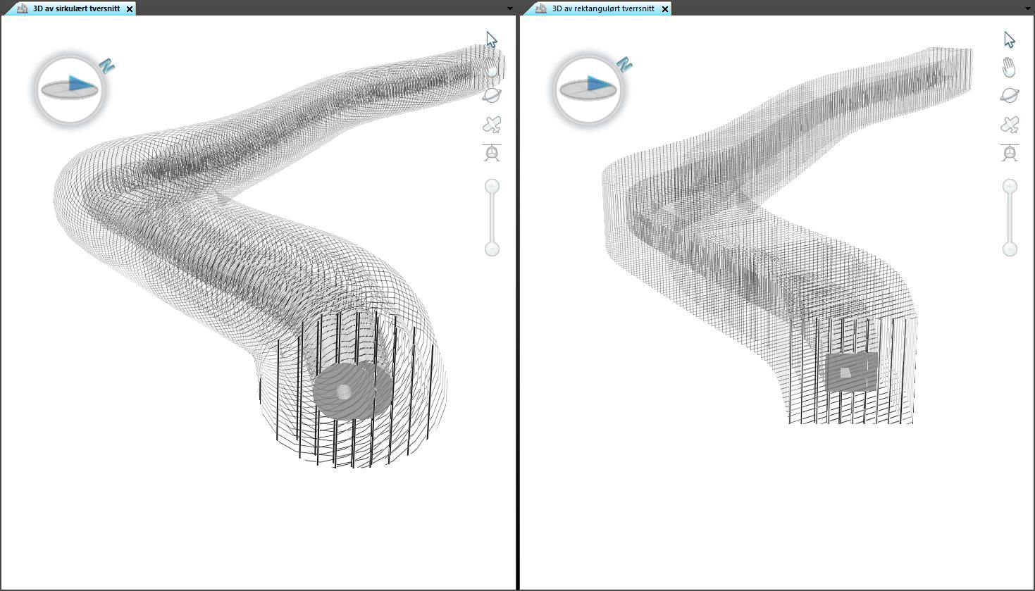 Tunnel utforming av tverrsnittet