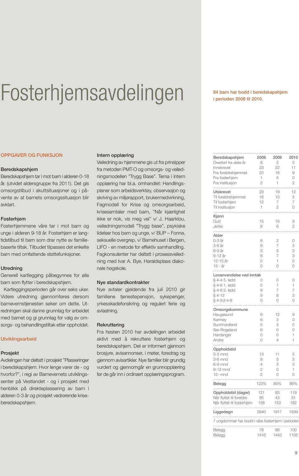 Fosterhjem er langtidstilbud til barn som drar nytte av familiebaserte tiltak. Tilbudet tilpasses det enkelte barn med omfattende støttefunksjoner.