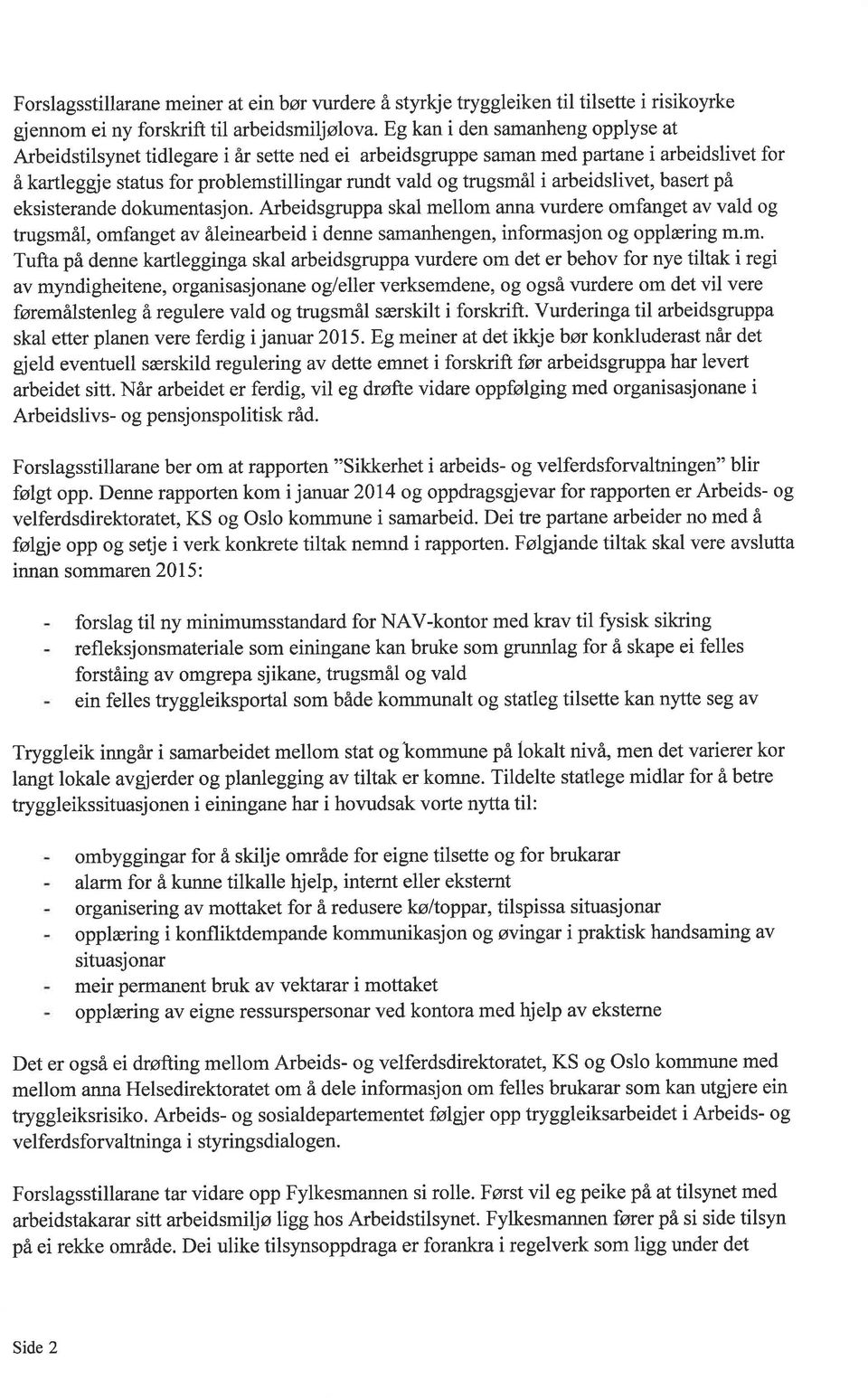 arbeidslivet, basert på eksisterande dokume