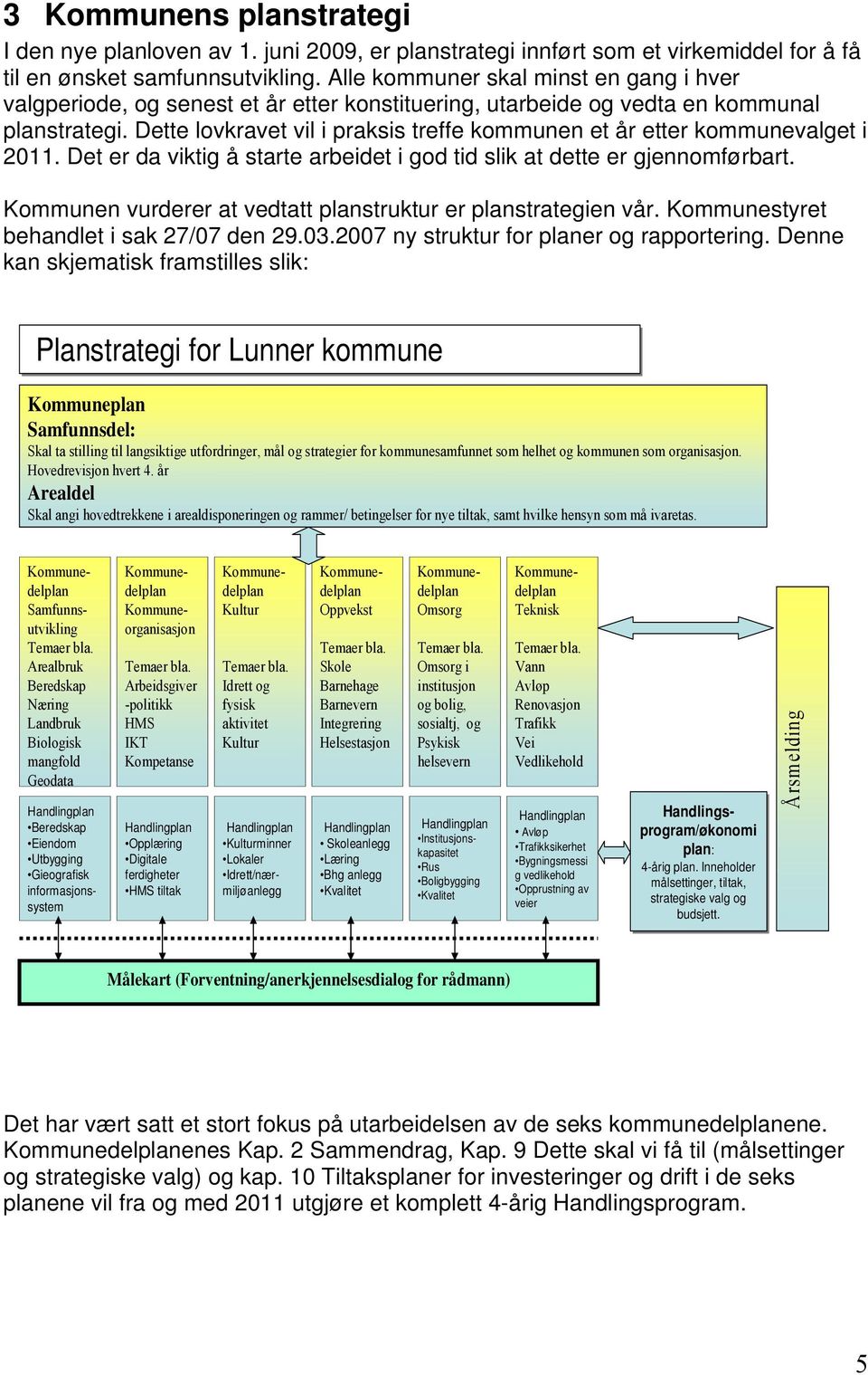 Dette lovkravet vil i praksis treffe kommunen et år etter kommunevalget i 2011. Det er da viktig å starte arbeidet i god tid slik at dette er gjennomførbart.