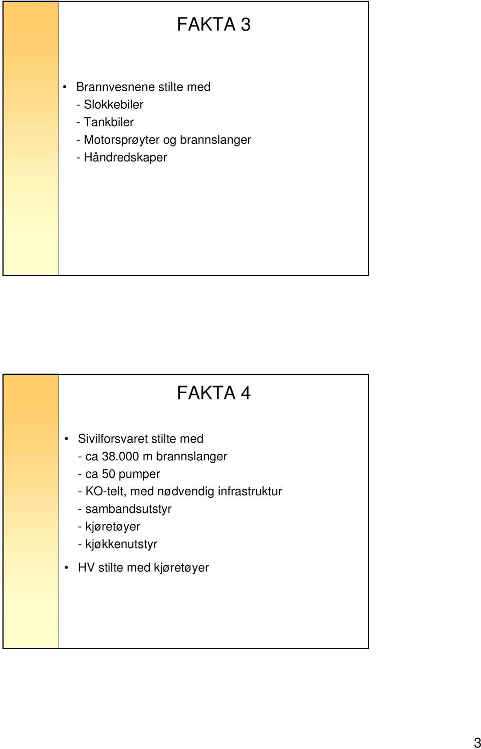 000 m brannslanger - ca 50 pumper - KO-telt, med nødvendig infrastruktur