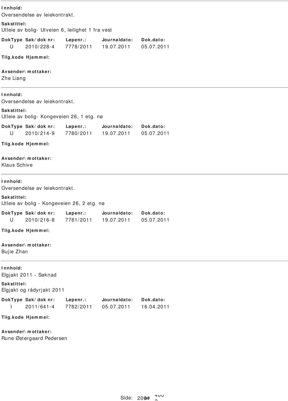 tleie av bolig - Kongeveien 6, etg. nø 010/16-8 7781/011 19.07.