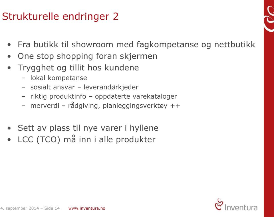 riktig produktinfo oppdaterte varekataloger merverdi rådgiving, planleggingsverktøy ++ Sett av