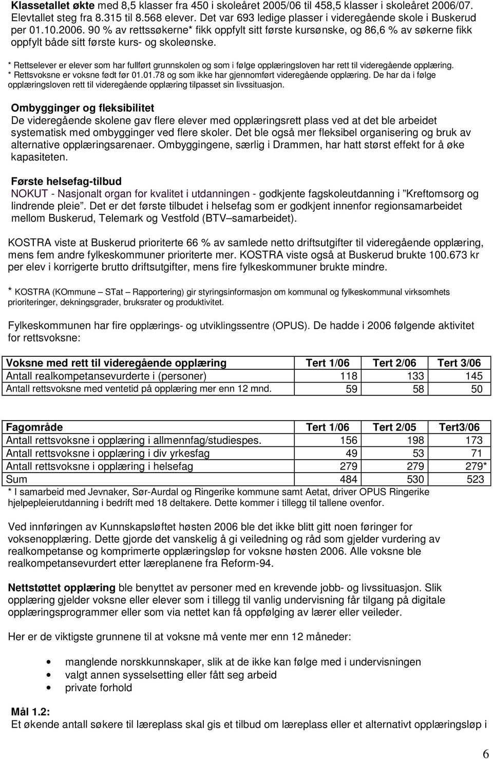 90 % av rettssøkerne* fikk oppfylt sitt første kursønske, og 86,6 % av søkerne fikk oppfylt både sitt første kurs- og skoleønske.