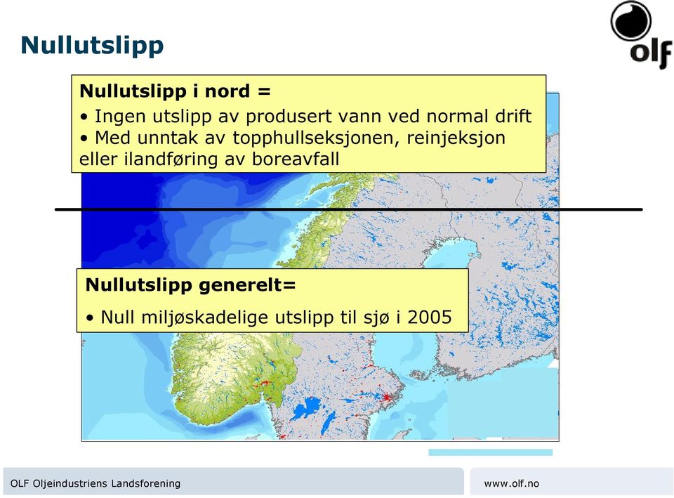 topphullseksjonen, reinjeksjon eller ilandføring av