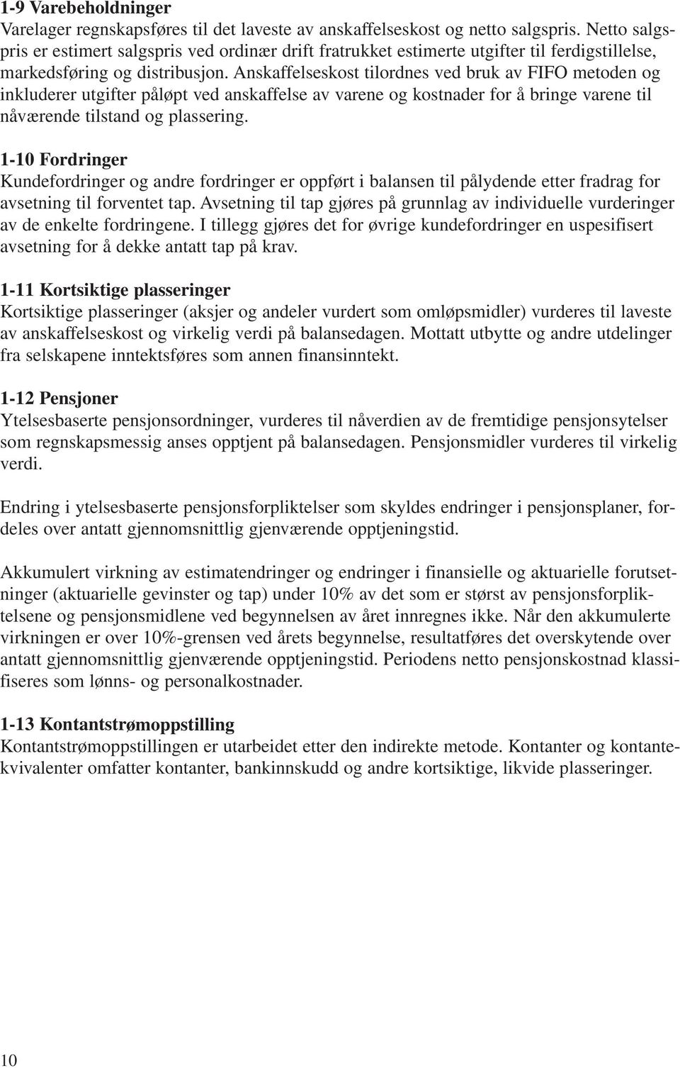 Anskaffelseskost tilordnes ved bruk av FIFO metoden og inkluderer utgifter påløpt ved anskaffelse av varene og kostnader for å bringe varene til nåværende tilstand og plassering.