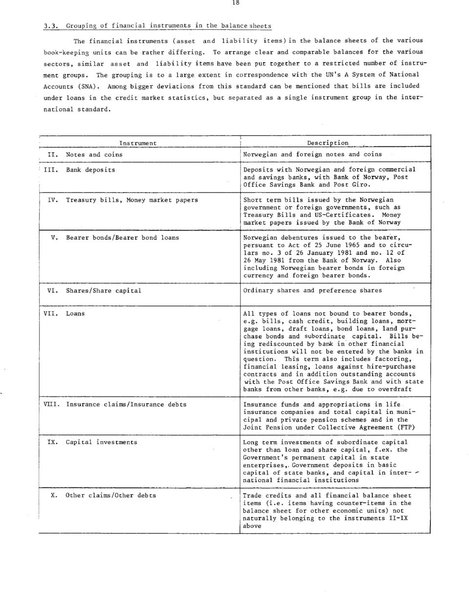 The grouping is to a large extent in correspondence with the UN's A System of National Accounts (SNA).