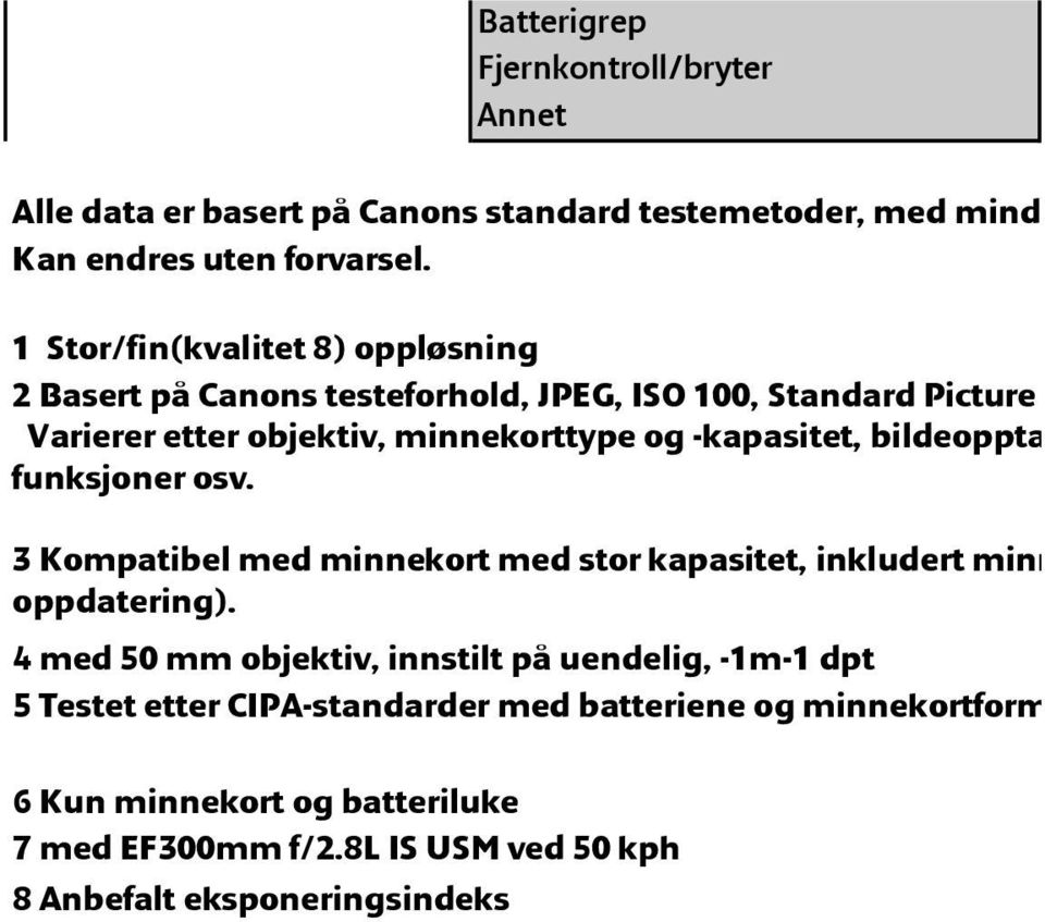 -kapasitet, bildeoppta funksjoner osv. 3 Kompatibel med minnekort med stor kapasitet, inkludert minn oppdatering).