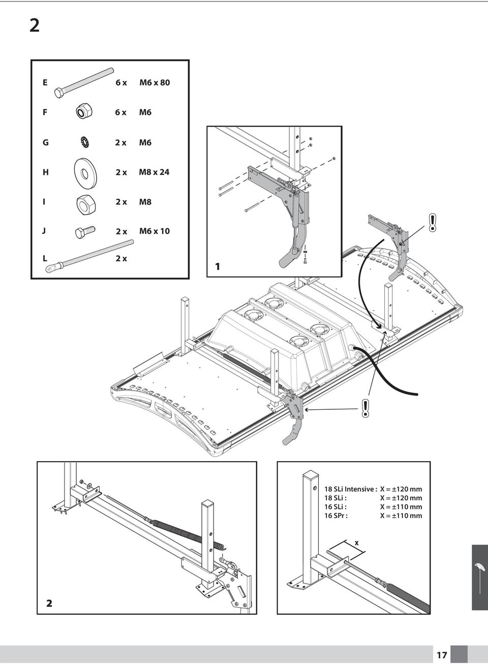 Intensive : X = ±0 mm 8 SLi : X = ±0