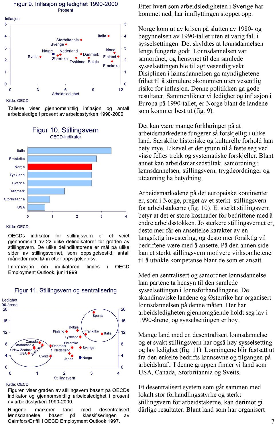 arbeidsstyrken 99- Danmark Storbritanna Figur. Stillingsvern OECD-indikator OECDs indikator for stillingsvern er et veiet gjennomsnitt av ulike delindikatorer for graden av stillingsvern.