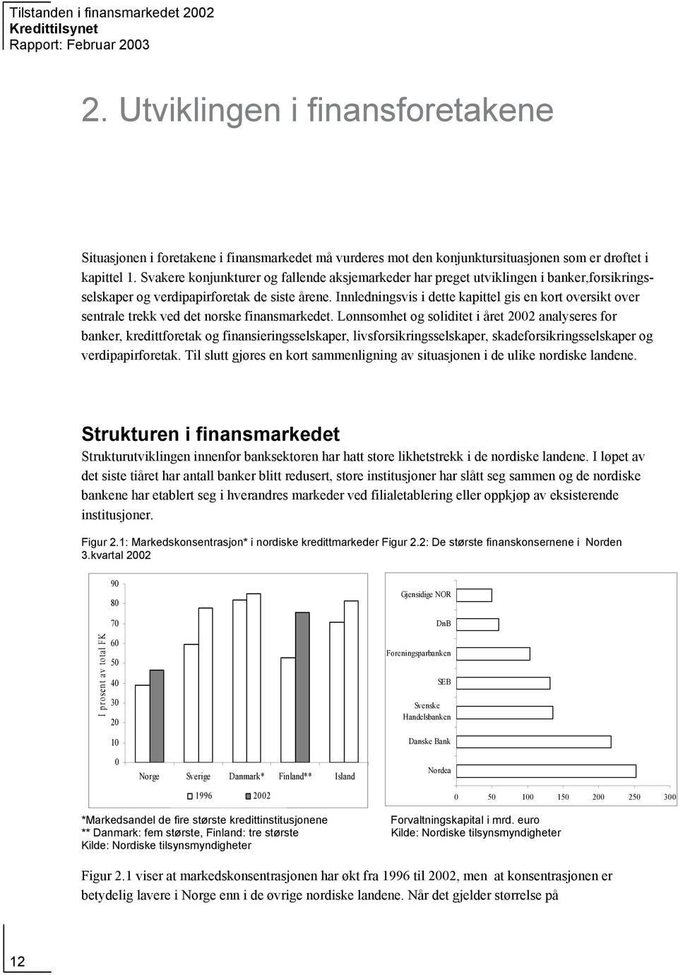 Innledningsvis i dette kapittel gis en kort oversikt over sentrale trekk ved det norske finansmarkedet.