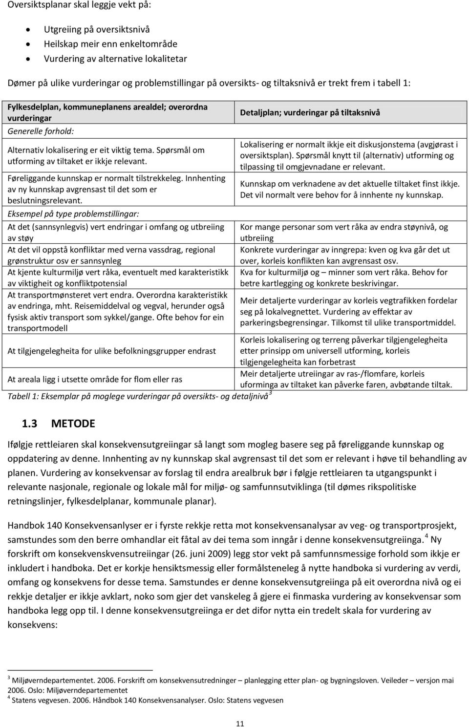 Spørsmål om utforming av tiltaket er ikkje relevant. Føreliggande kunnskap er normalt tilstrekkeleg. Innhenting av ny kunnskap avgrensast til det som er beslutningsrelevant.