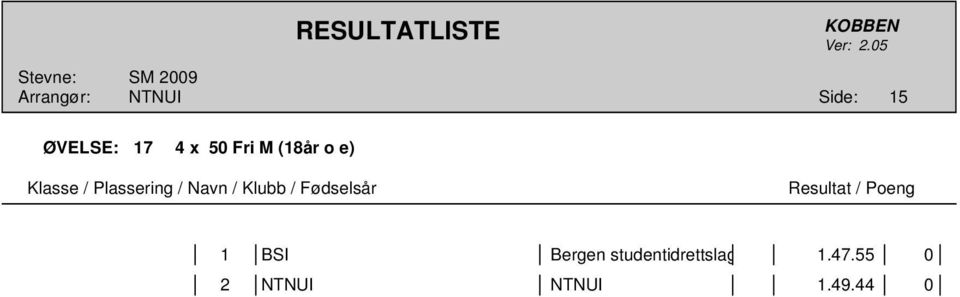 Bergen studentidrettslag 1.