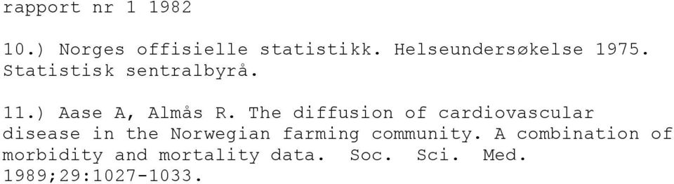 The diffusion of cardiovascular disease in the Norwegian farming