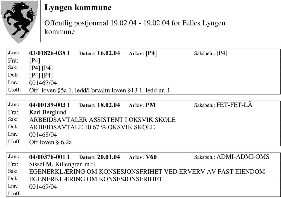 : FET-FET-LÅ Fra: Kari Berglund Sak: ARBEIDSAVTALER ASSISTENT I OKSVIK SKOLE Dok: ARBEIDSAVTALE 10,67 % OKSVIK SKOLE Lnr.