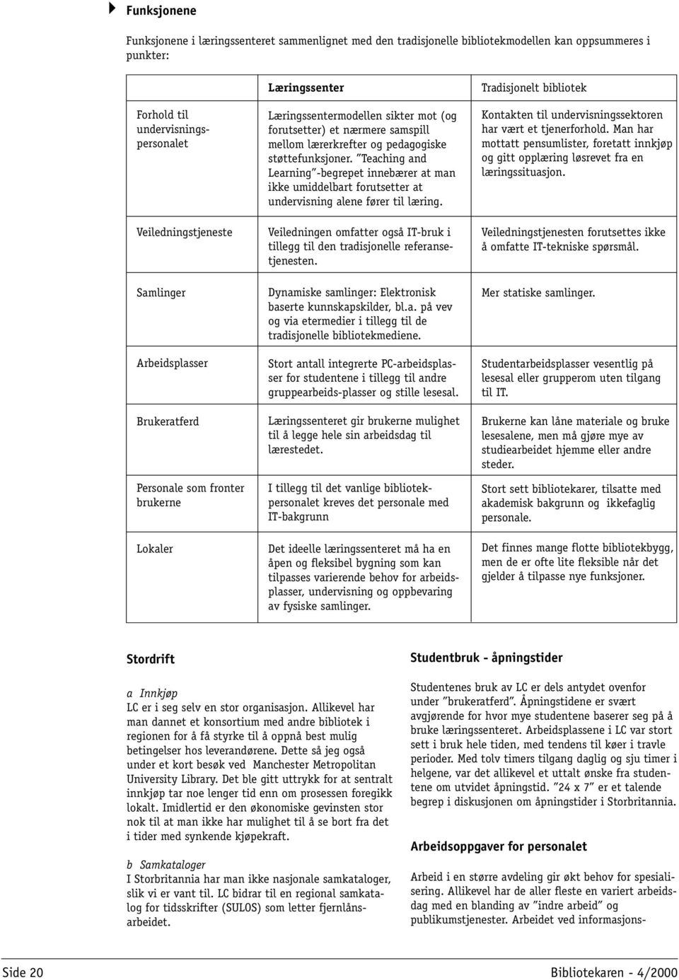 støttefunksjoner. Teaching and Learning -begrepet innebærer at man ikke umiddelbart forutsetter at undervisning alene fører til læring.