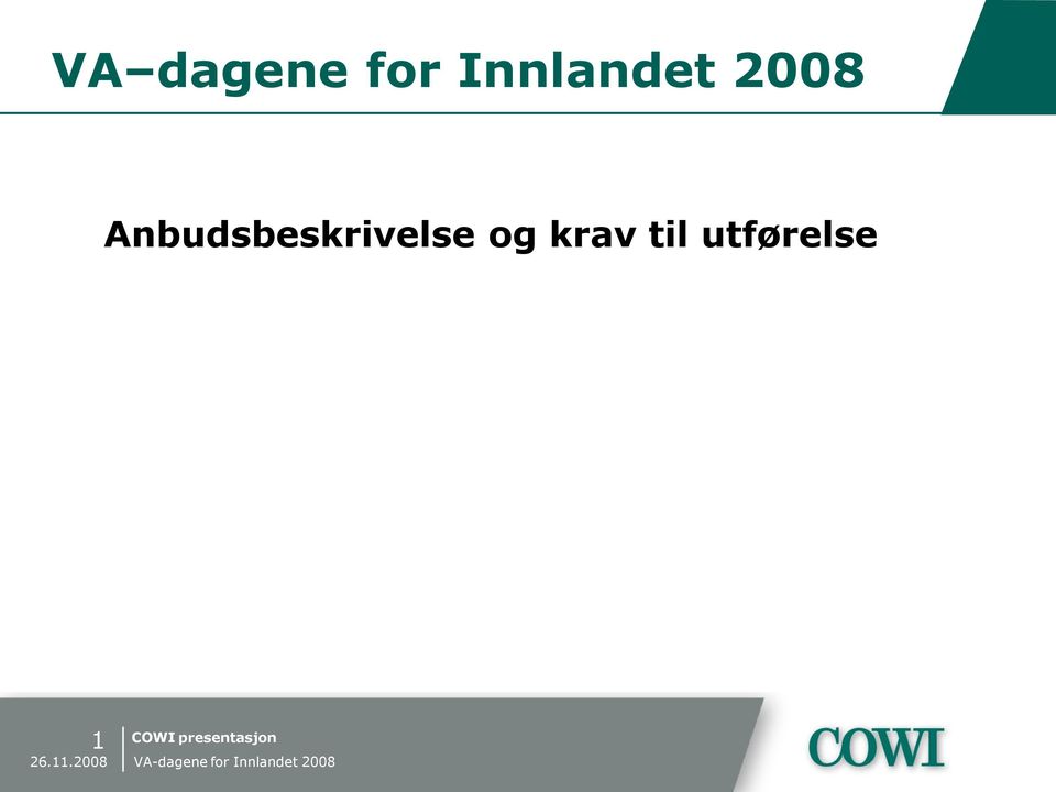 Anbudsbeskrivelse