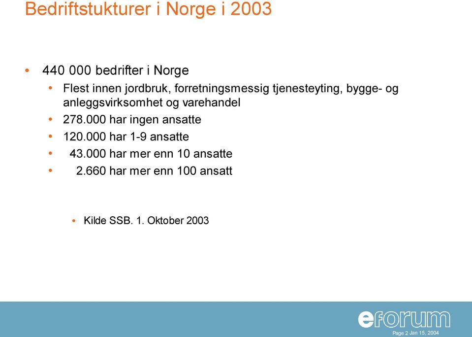 varehandel 278.000 har ingen ansatte 120.000 har 1-9 ansatte 43.