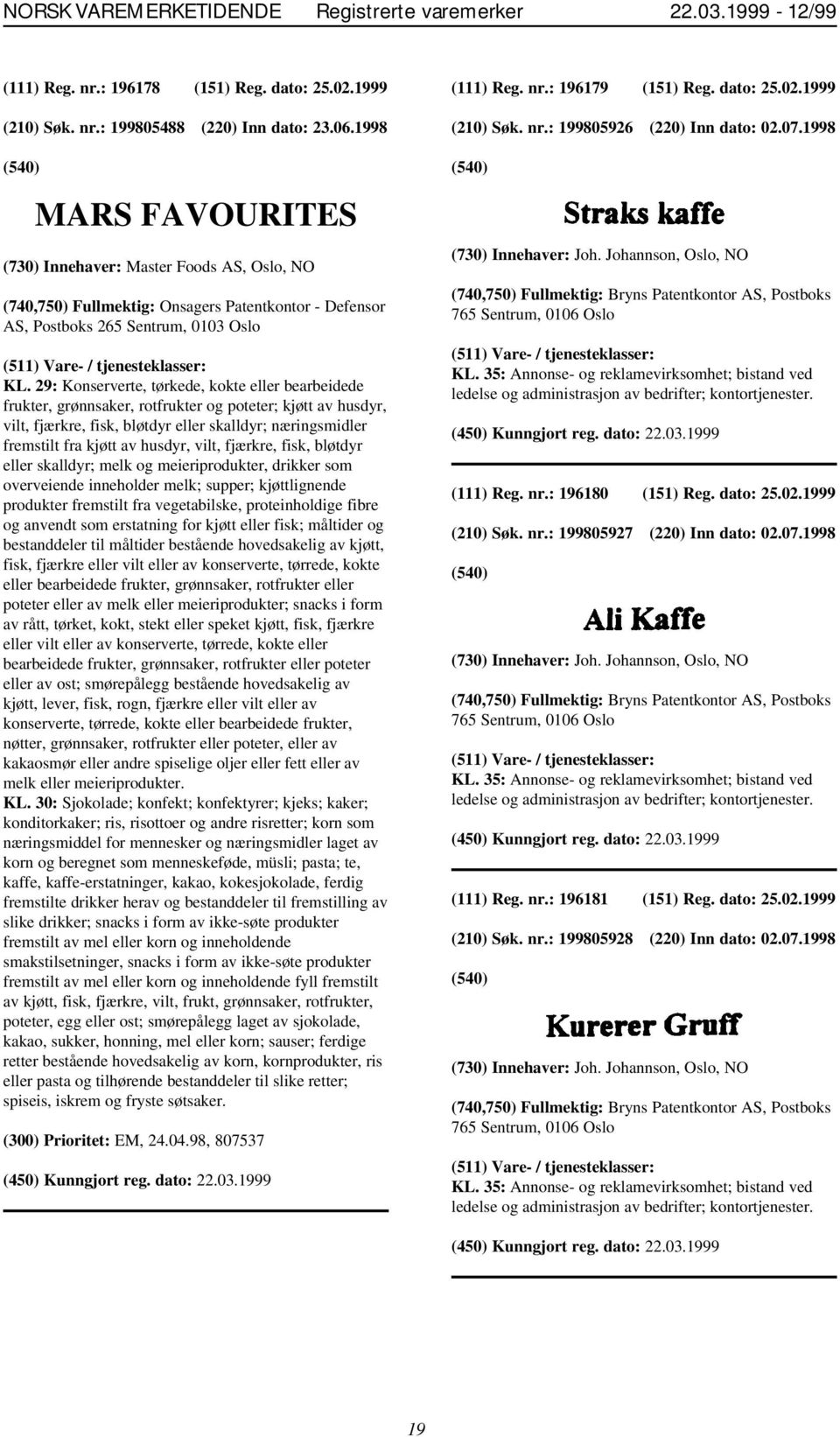 29: Konserverte, tørkede, kokte eller bearbeidede frukter, grønnsaker, rotfrukter og poteter; kjøtt av husdyr, vilt, fjærkre, fisk, bløtdyr eller skalldyr; næringsmidler fremstilt fra kjøtt av