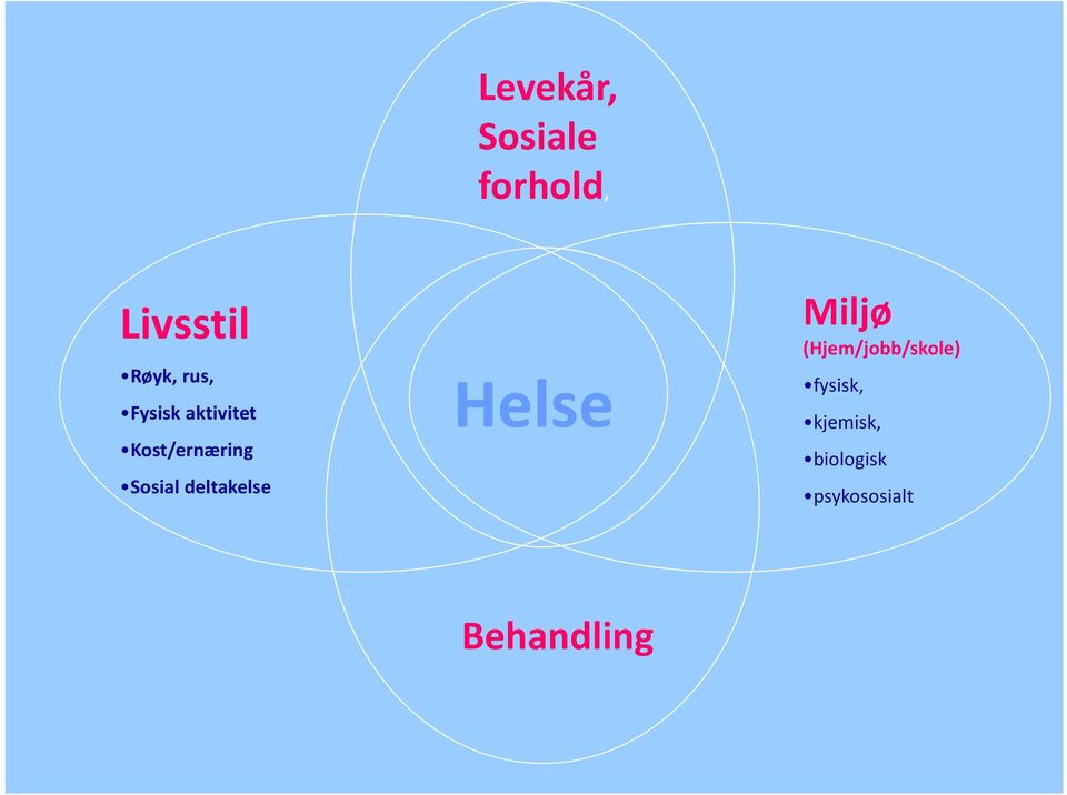 deltakelse Helse Miljø (Hjem/jobb/skole)